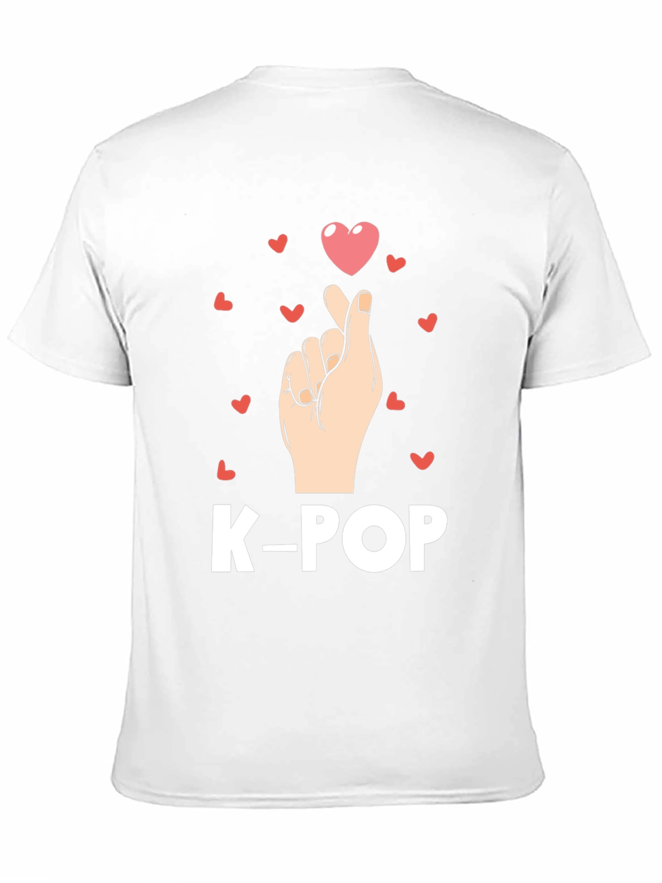 K-Pop Heart Finger Gesture Graphic Tee - Trendy Shirt