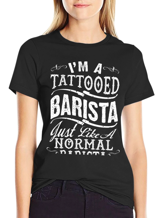 Tattooed Barista Graphic Tee - Coffee Lover Shirt