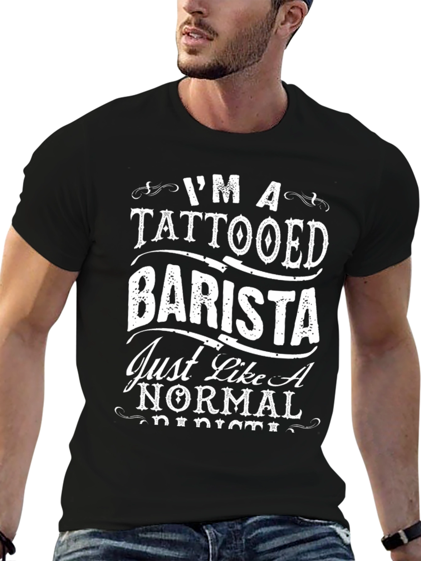 Tattooed Barista Graphic Tee - Coffee Lover Shirt