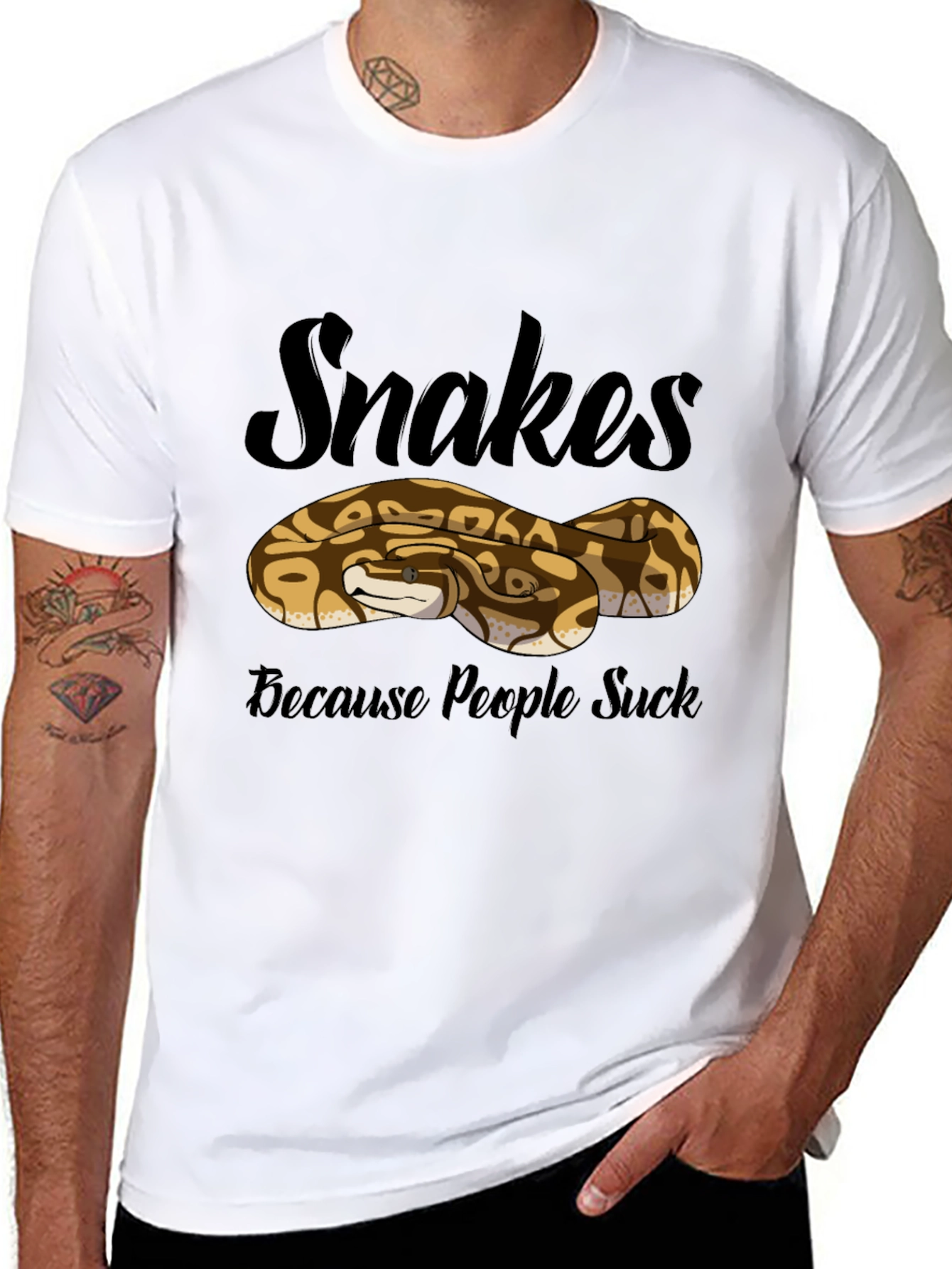 Snakes Because People Suck T-Shirt