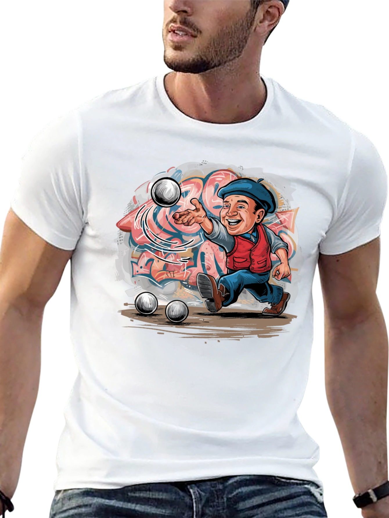 Petanque Player Graphic T-Shirt