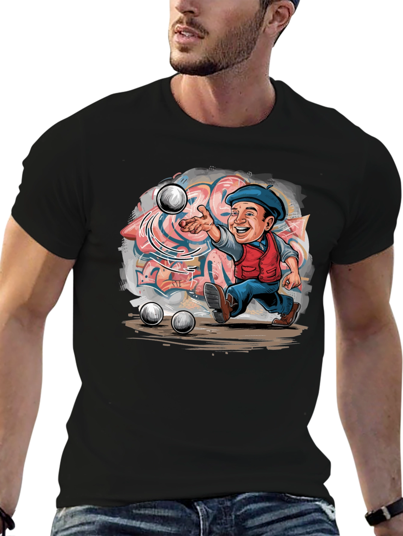 Petanque Player Graphic T-Shirt
