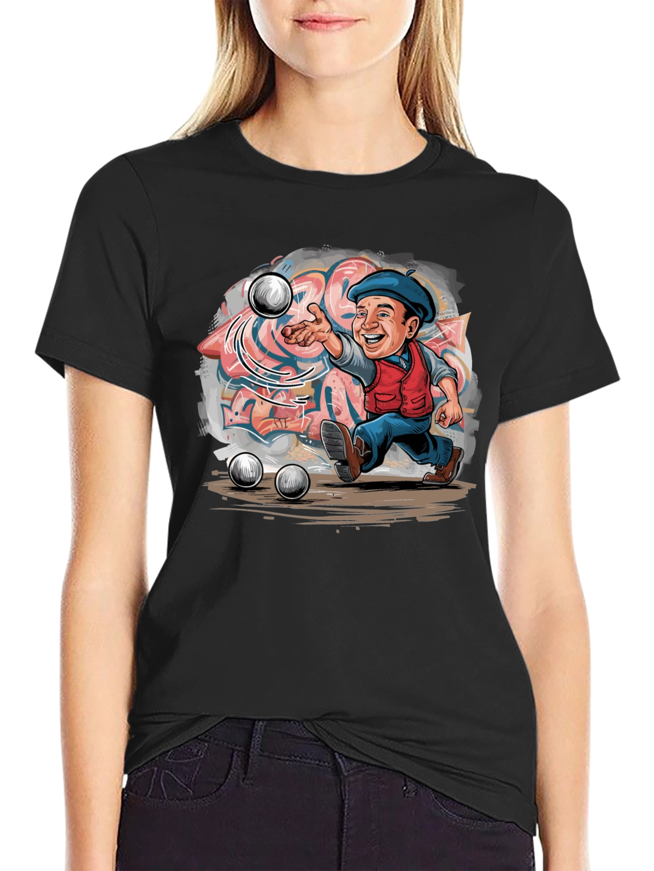 Petanque Player Graphic T-Shirt