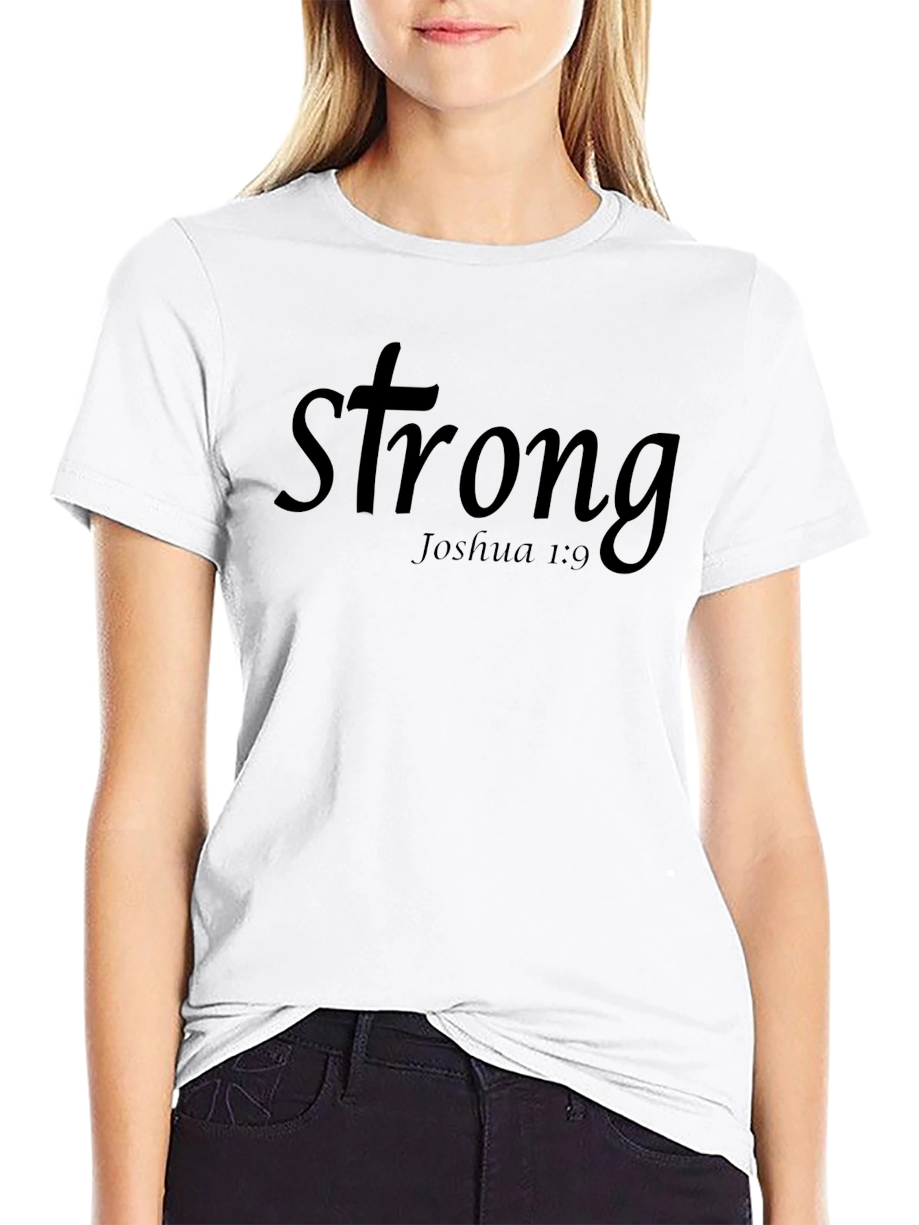 Strong Joshua 1:9 T-Shirt - Christian Inspired Design