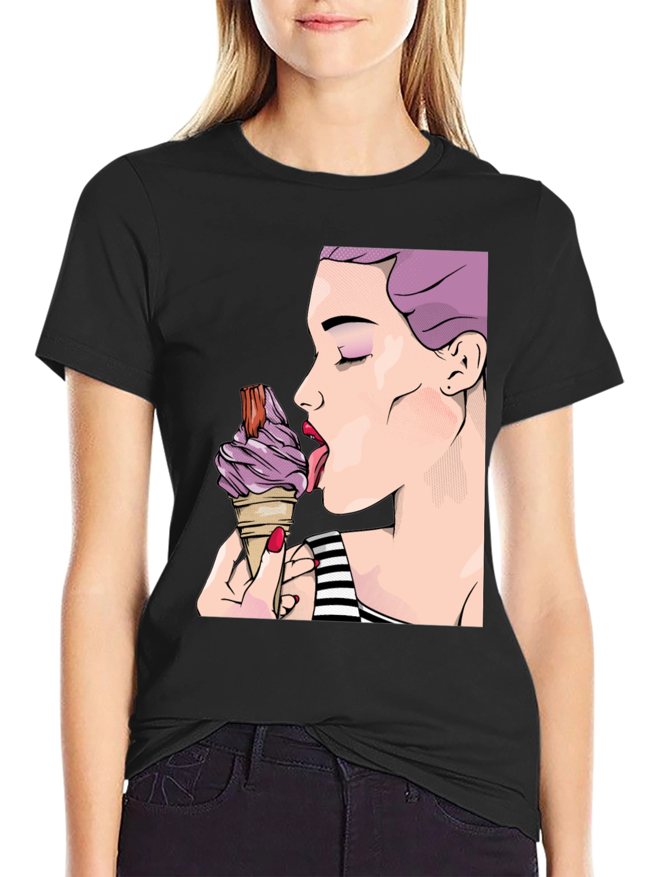 Pop Art Ice Cream Graphic T-Shirt