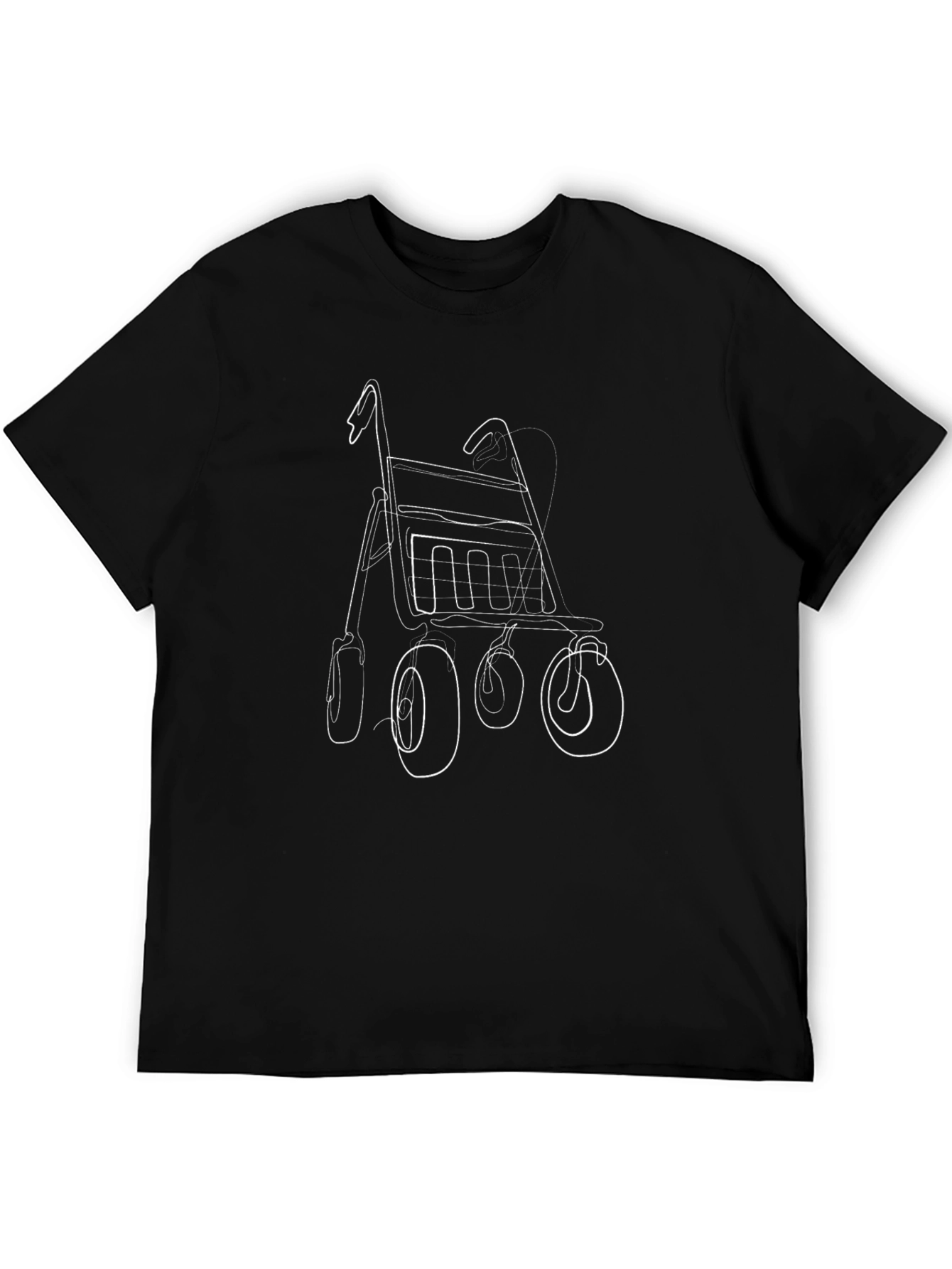 Whimsical Walker Line Art T-Shirt