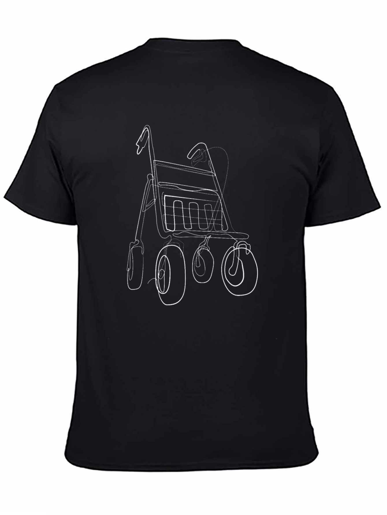 Whimsical Walker Line Art T-Shirt