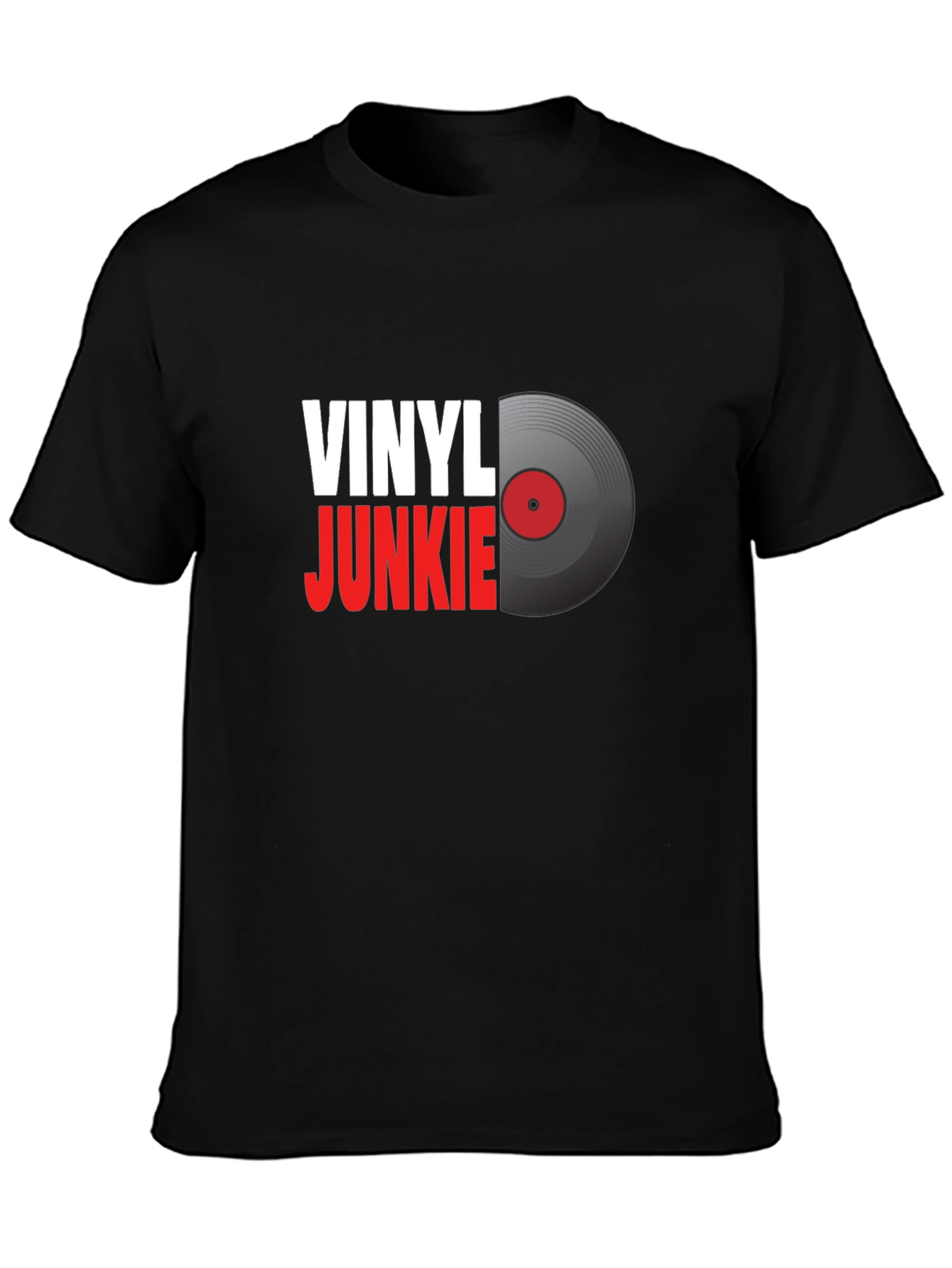 Vinyl Junkie Graphic T-Shirt - Music Lover Tee