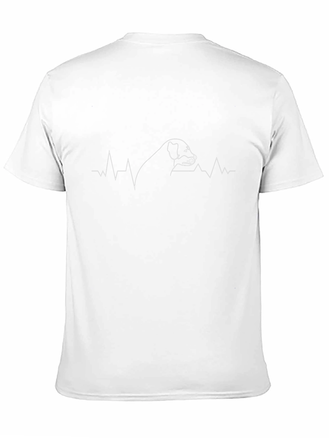 Dog Heartbeat Line Art T-Shirt