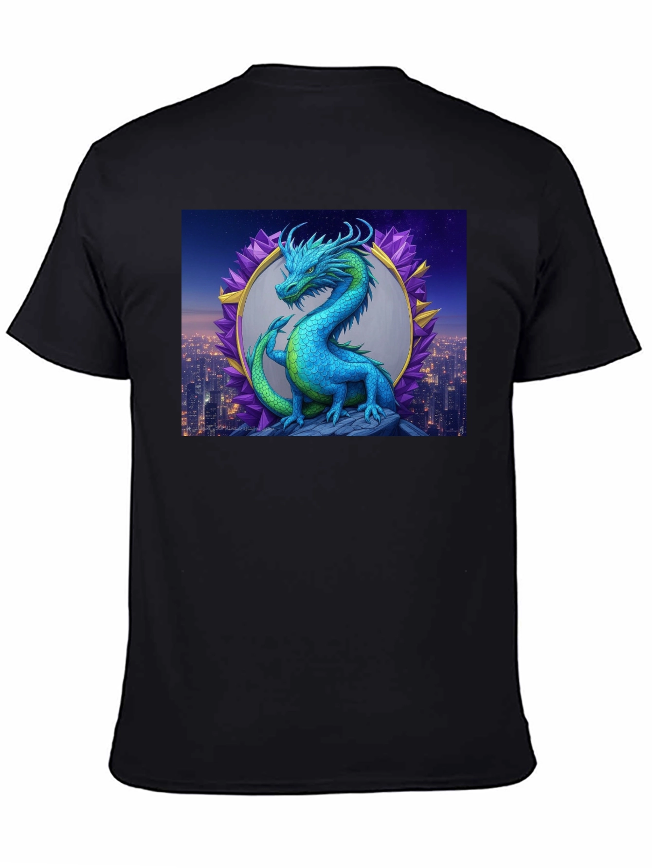 Dragon Cityscape T-Shirt - Unique Graphic Tee