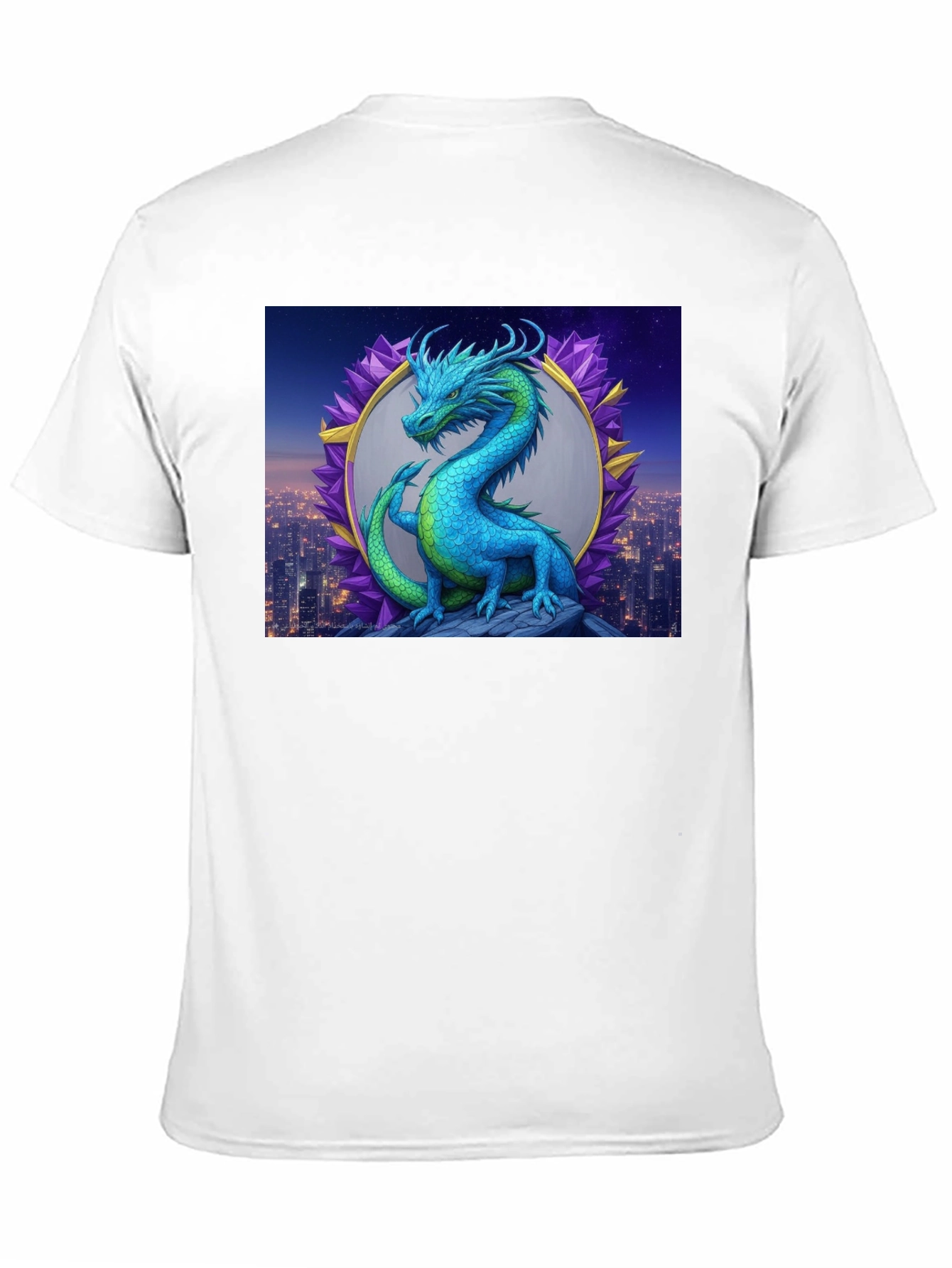 Dragon Cityscape T-Shirt - Unique Graphic Tee