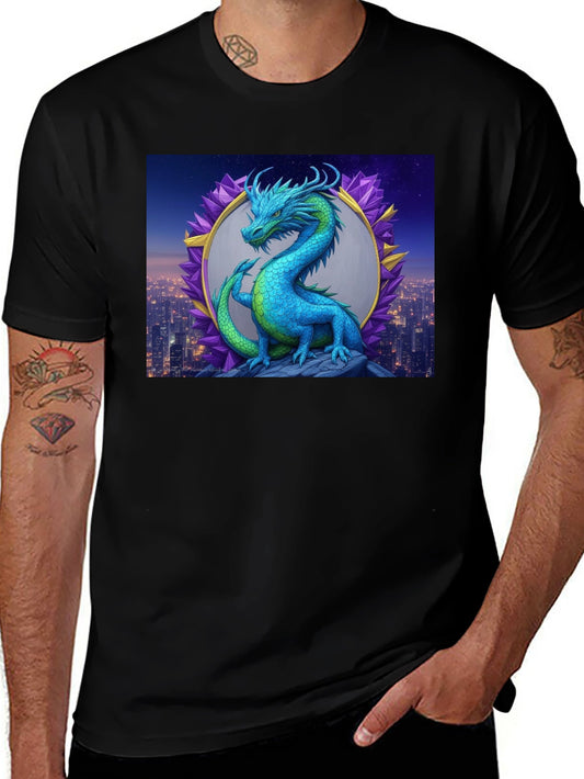Dragon Cityscape T-Shirt - Unique Graphic Tee