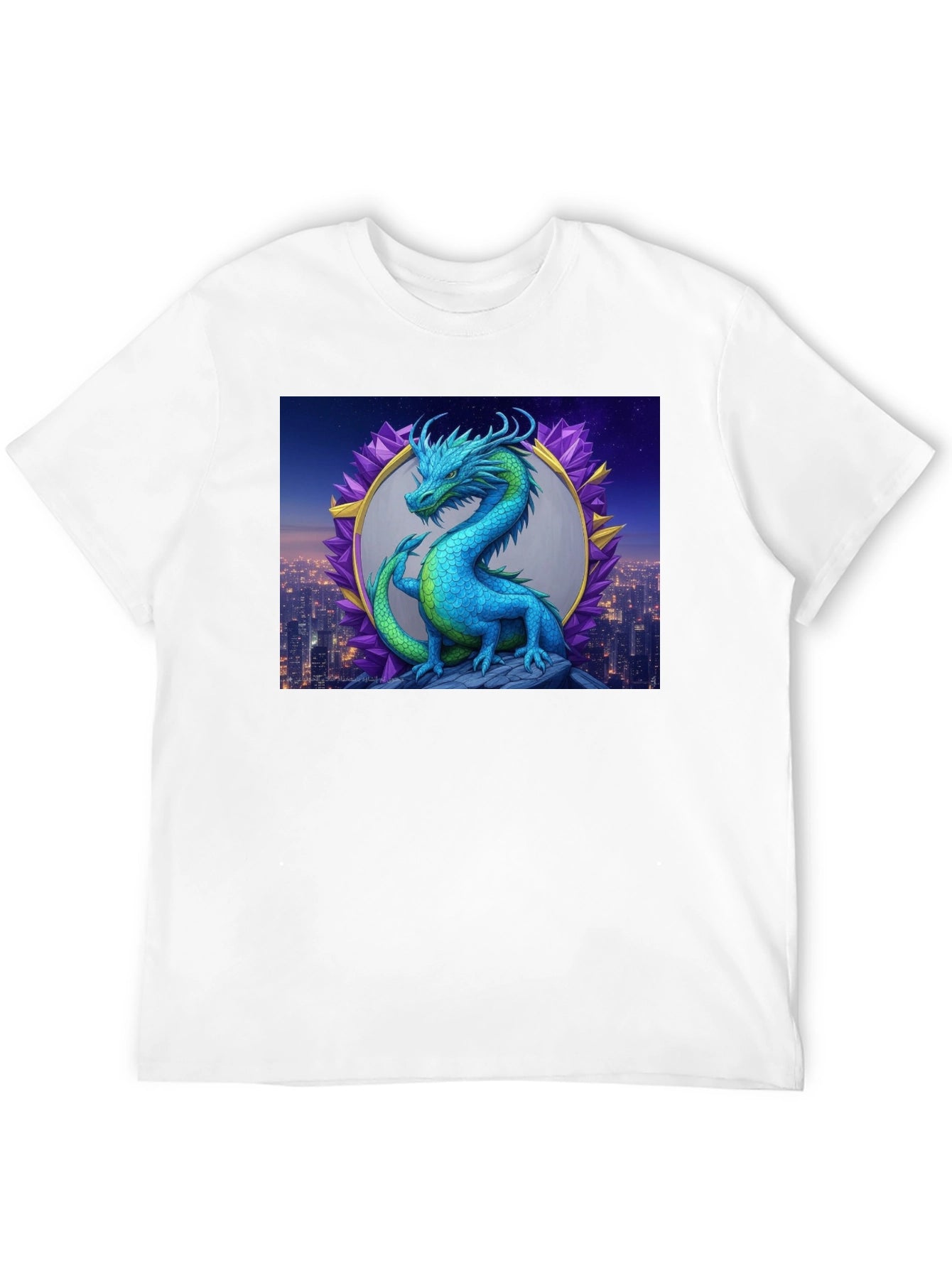Dragon Cityscape T-Shirt - Unique Graphic Tee
