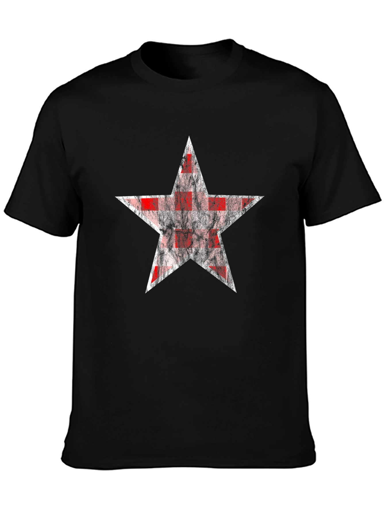 Star Graphic Print Black T-Shirt