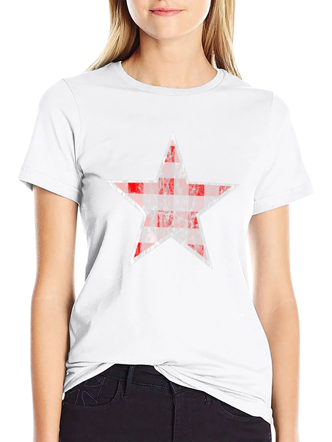 Star Graphic Print Black T-Shirt