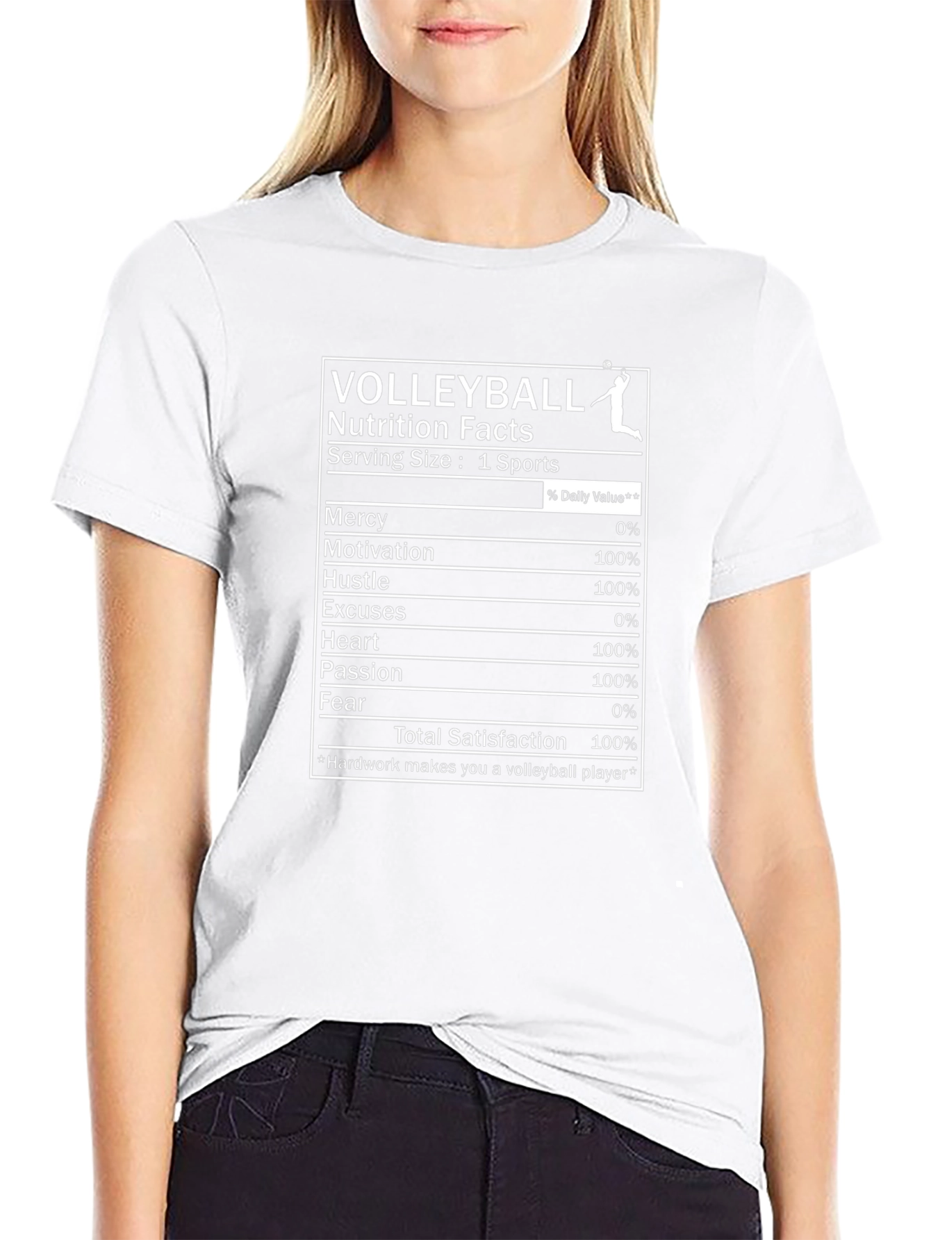 Volleyball Nutrition Facts T-Shirt