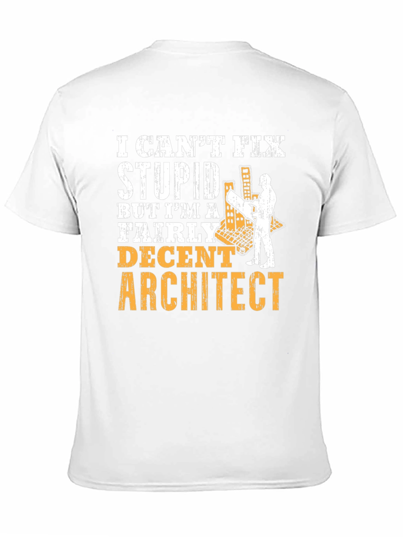 Architect Humor Graphic Tee - Cant Fix Stupid