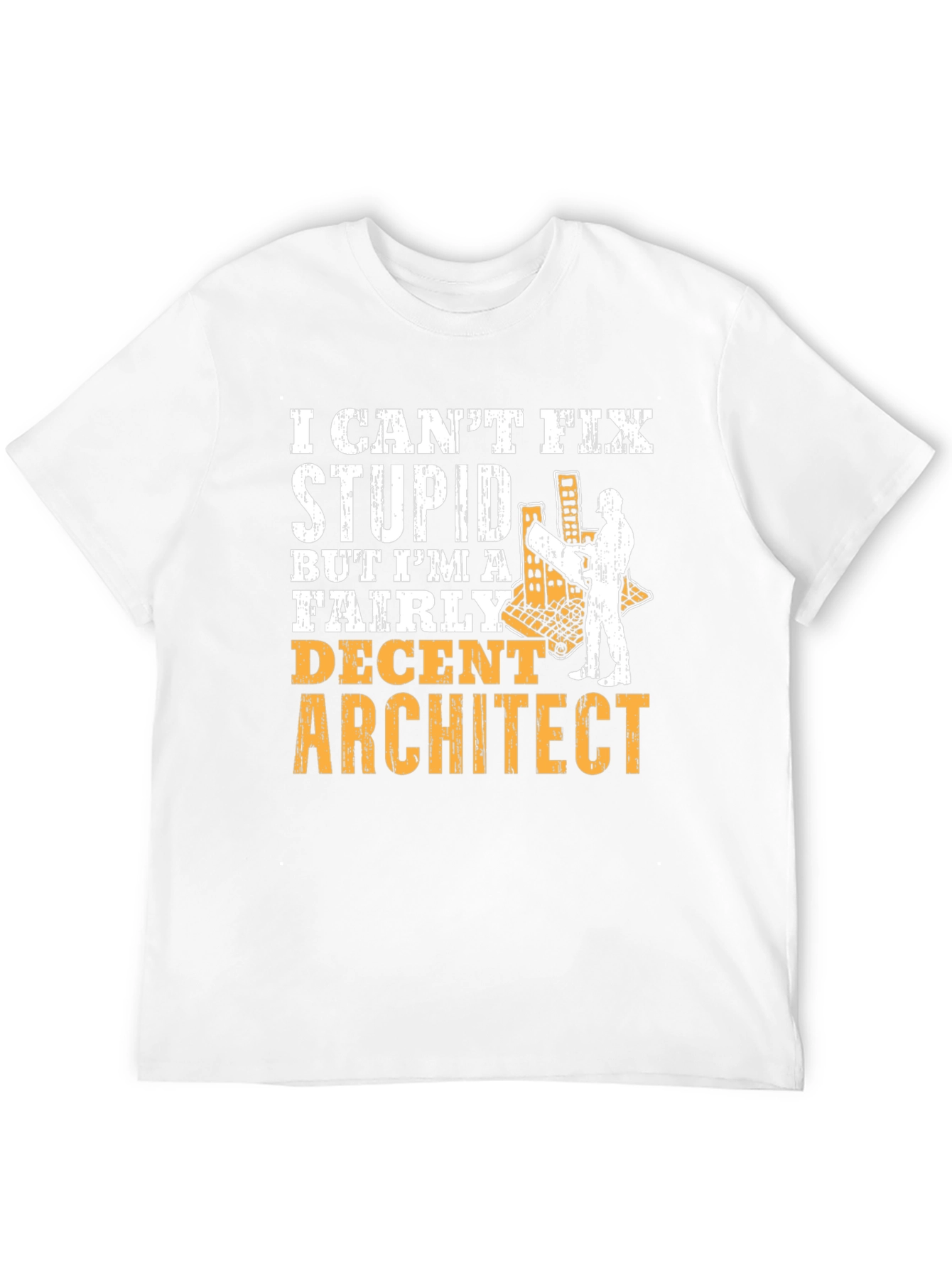 Architect Humor Graphic Tee - Cant Fix Stupid