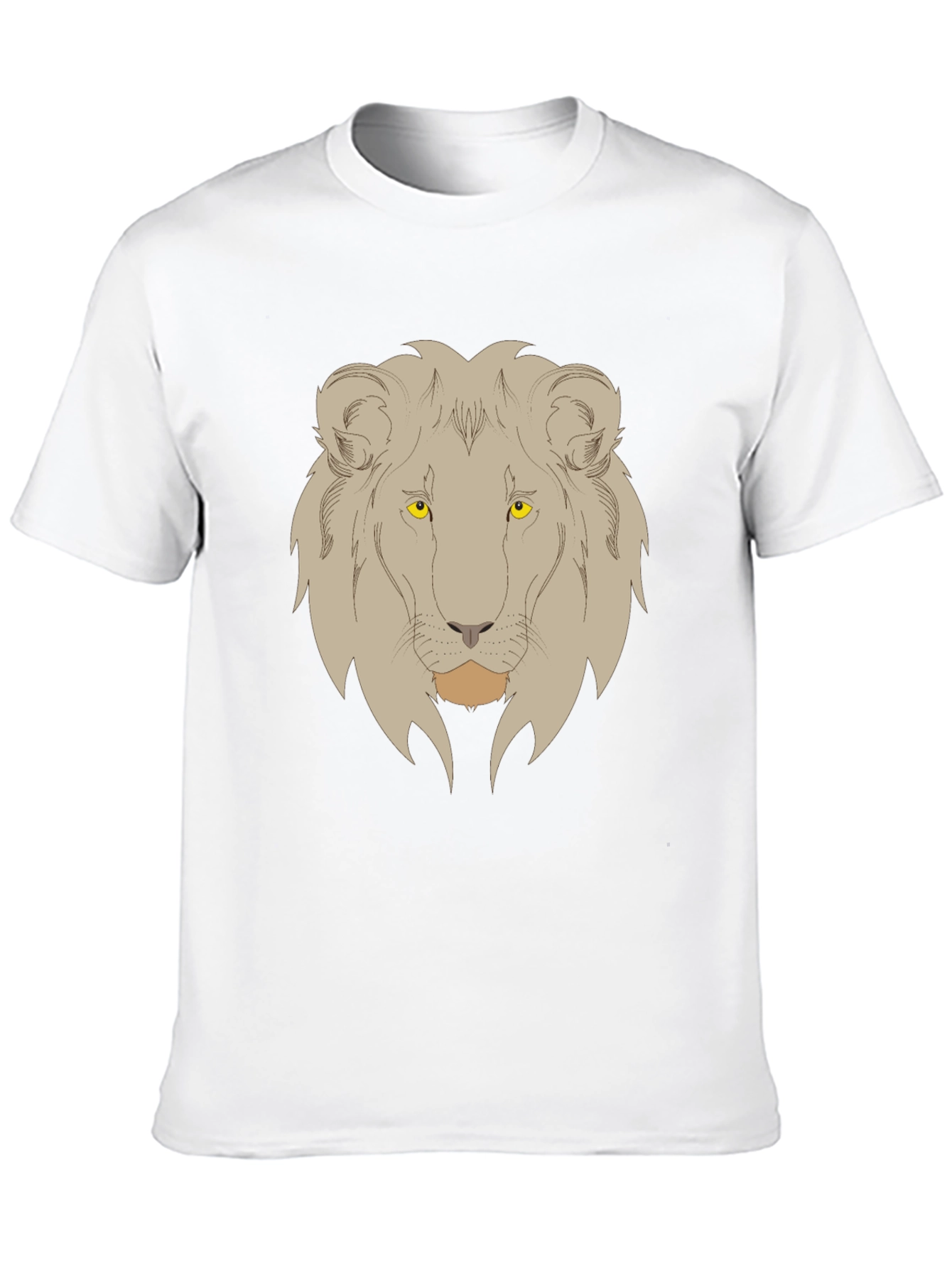Lion Graphic Print Mens Black T-Shirt