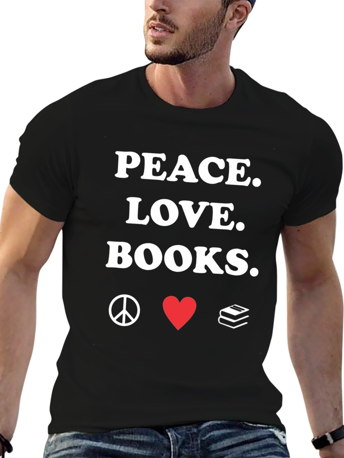Peace Love Books Graphic Tee