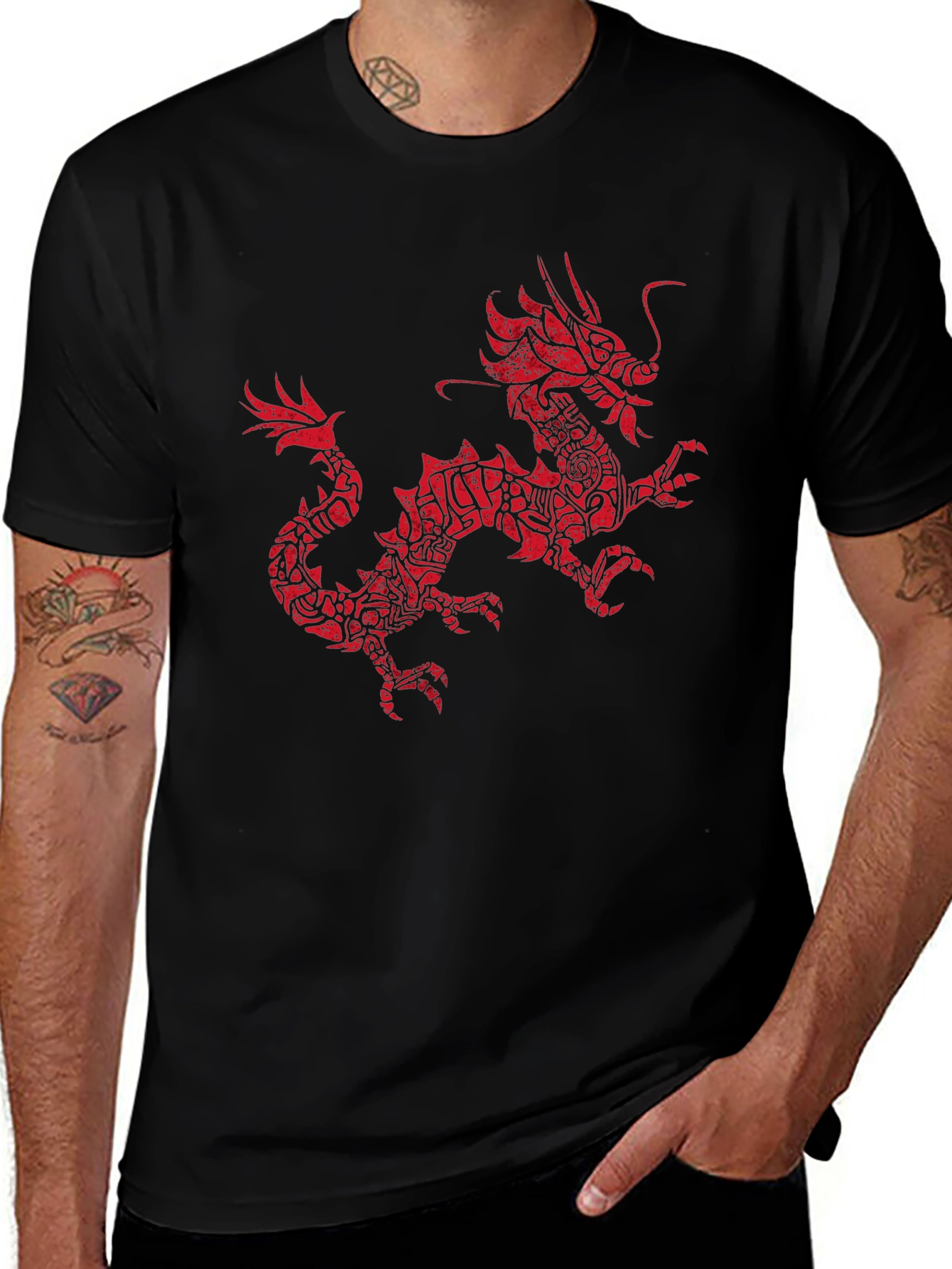 Dragon Graphic T-Shirt - Black