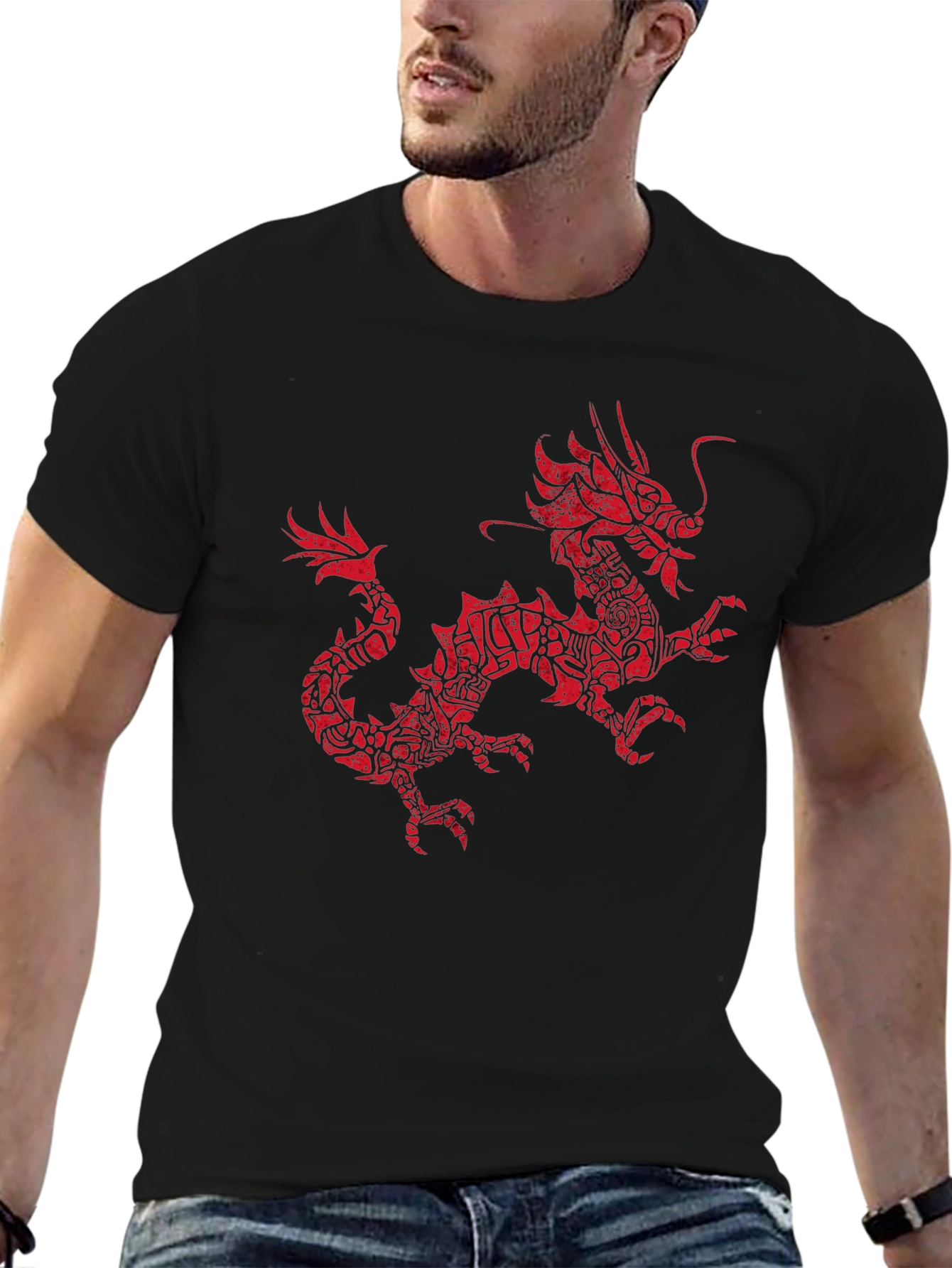 Dragon Graphic T-Shirt - Black