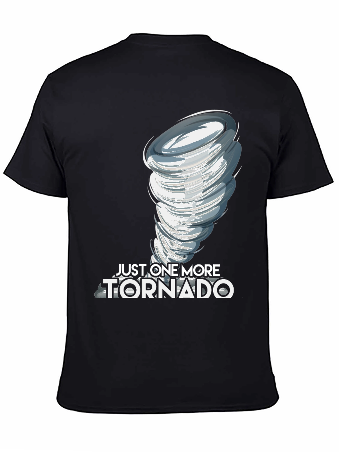 Just One More Tornado Black Graphic T-Shirt