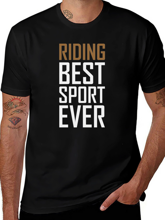 Riding Best Sport Ever Graphic Tee - Black