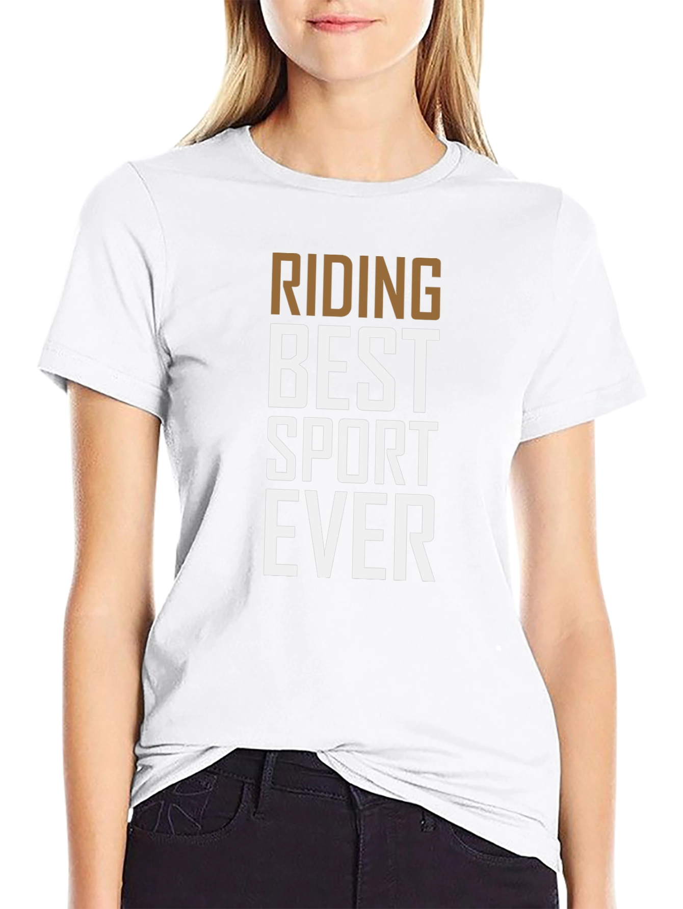Riding Best Sport Ever Graphic Tee - Black