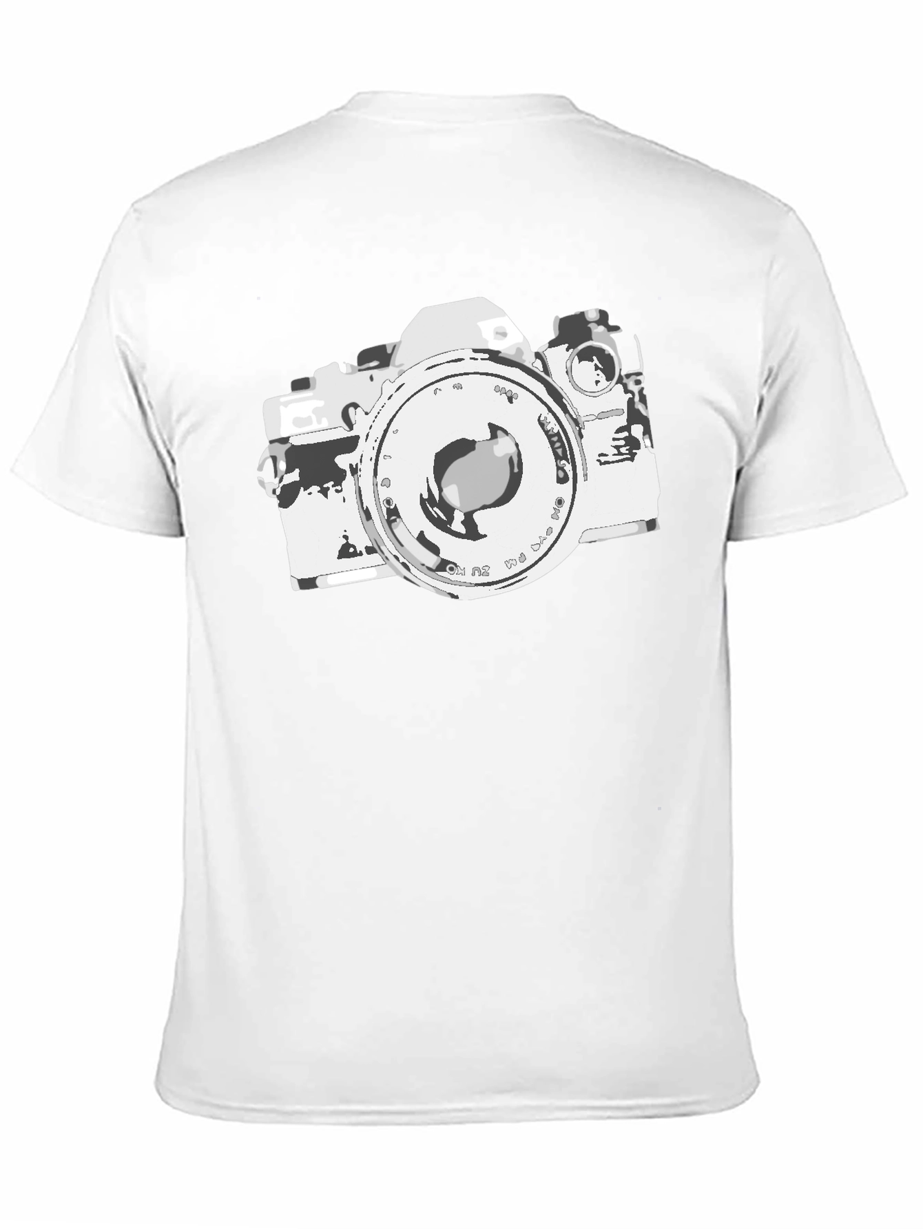 Retro Camera Graphic Tee - Black Cotton Blend