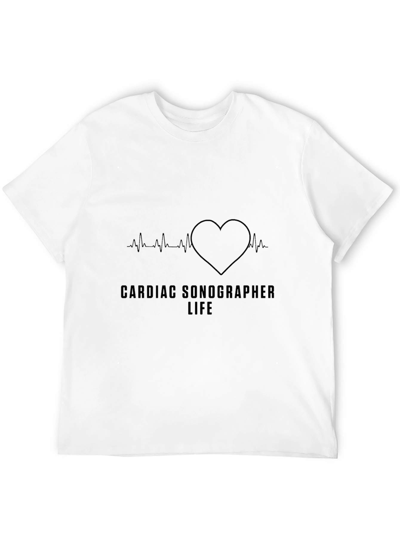Cardiac Sonographer Life Tee - Heartbeat Design