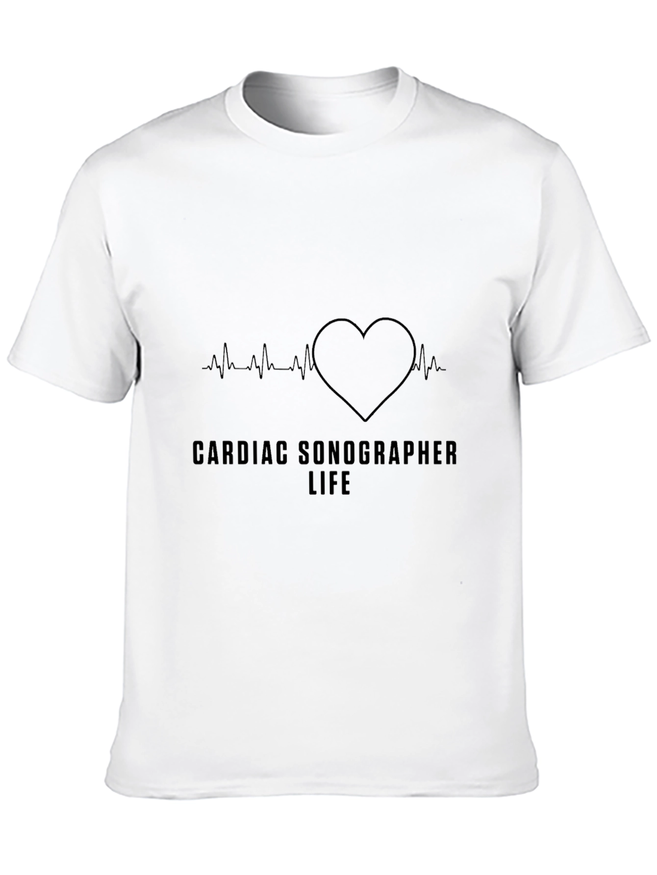 Cardiac Sonographer Life Tee - Heartbeat Design