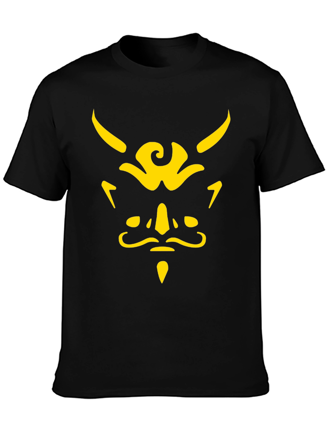 Demon Face Graphic Tee - Black T-Shirt