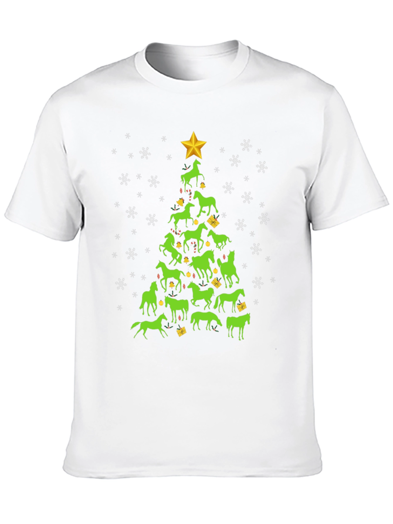 Horse Christmas Tree Graphic Tee