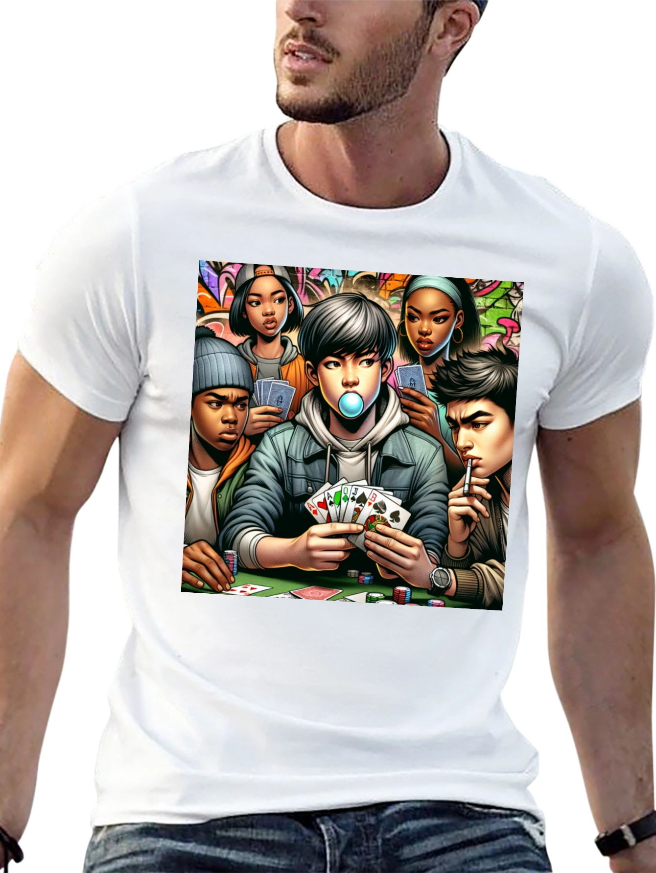 Poker Night T-Shirt: Street Style Graphic Tee