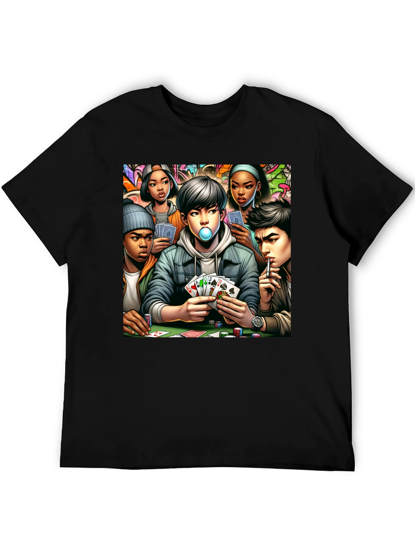 Poker Night T-Shirt: Street Style Graphic Tee