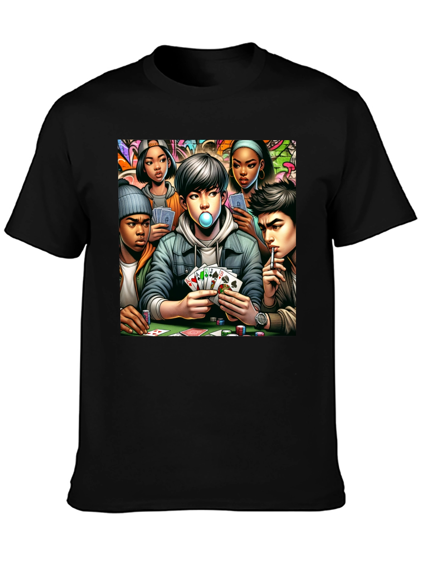 Poker Night T-Shirt: Street Style Graphic Tee