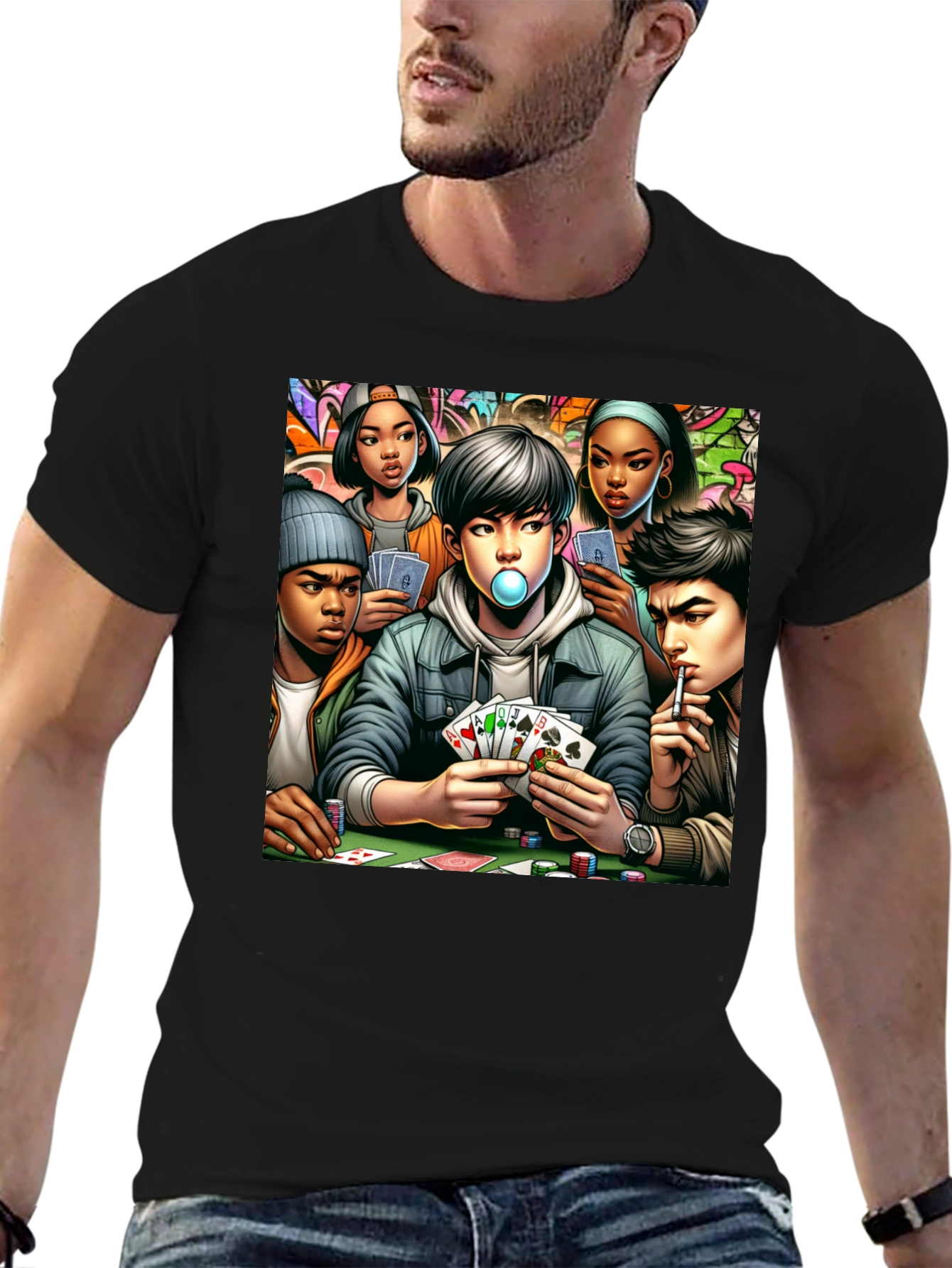 Poker Night T-Shirt: Street Style Graphic Tee