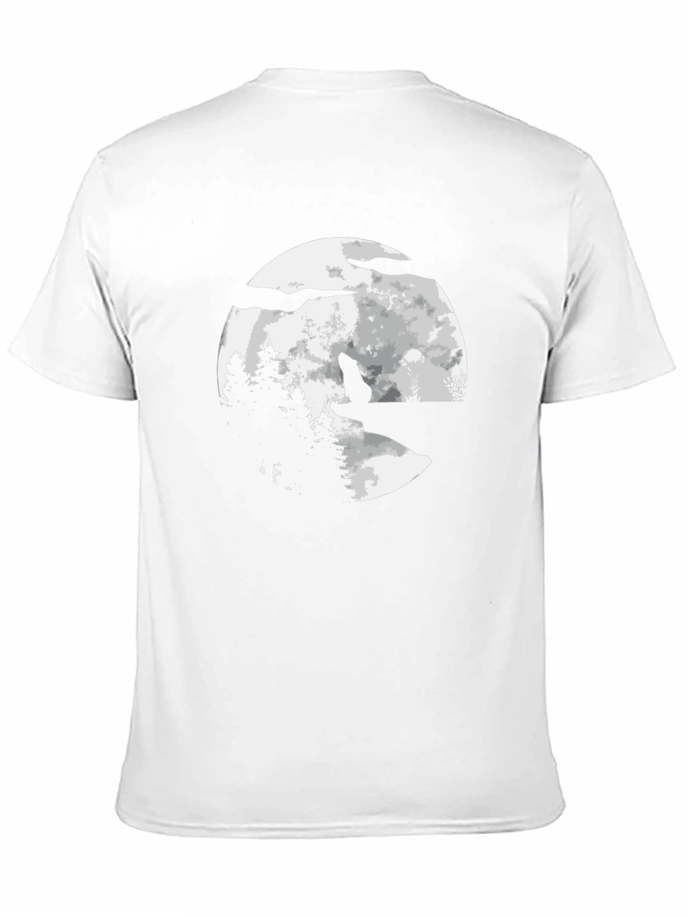 Wolf Moon Graphic T-Shirt - Black Cotton Tee