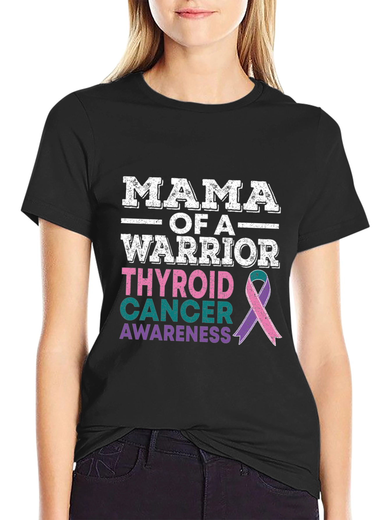 Mama Thyroid Cancer Awareness Graphic Tee