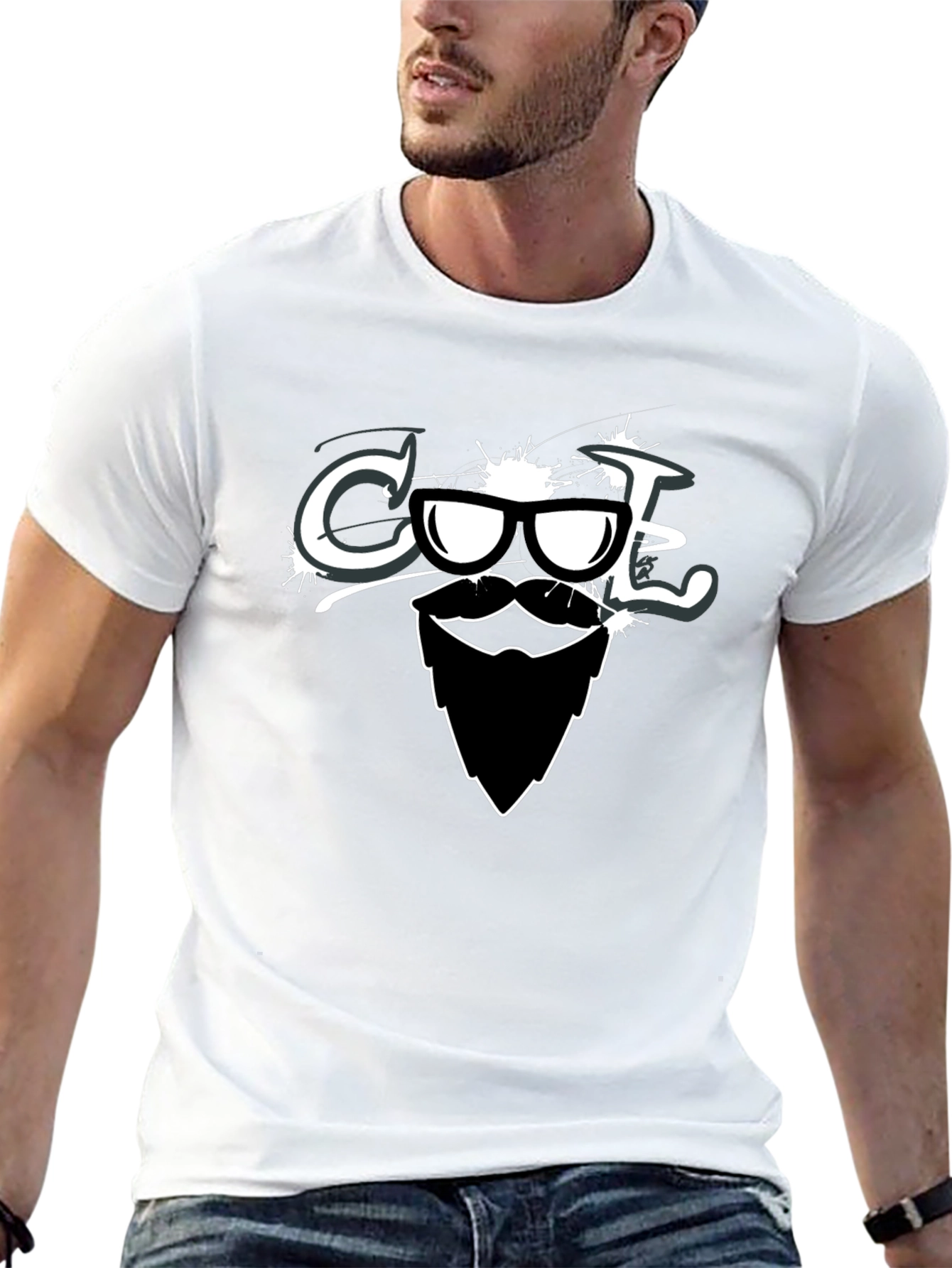Cool Dude Graphic Tee - Beard & Sunglasses
