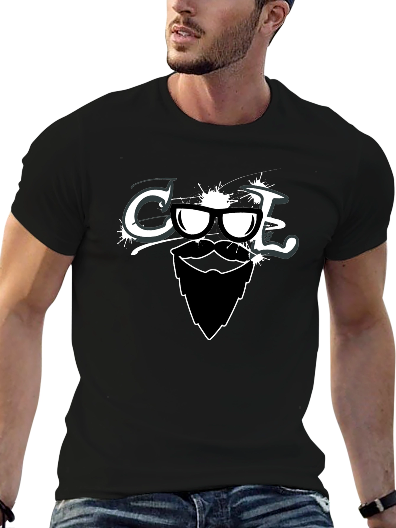 Cool Dude Graphic Tee - Beard & Sunglasses