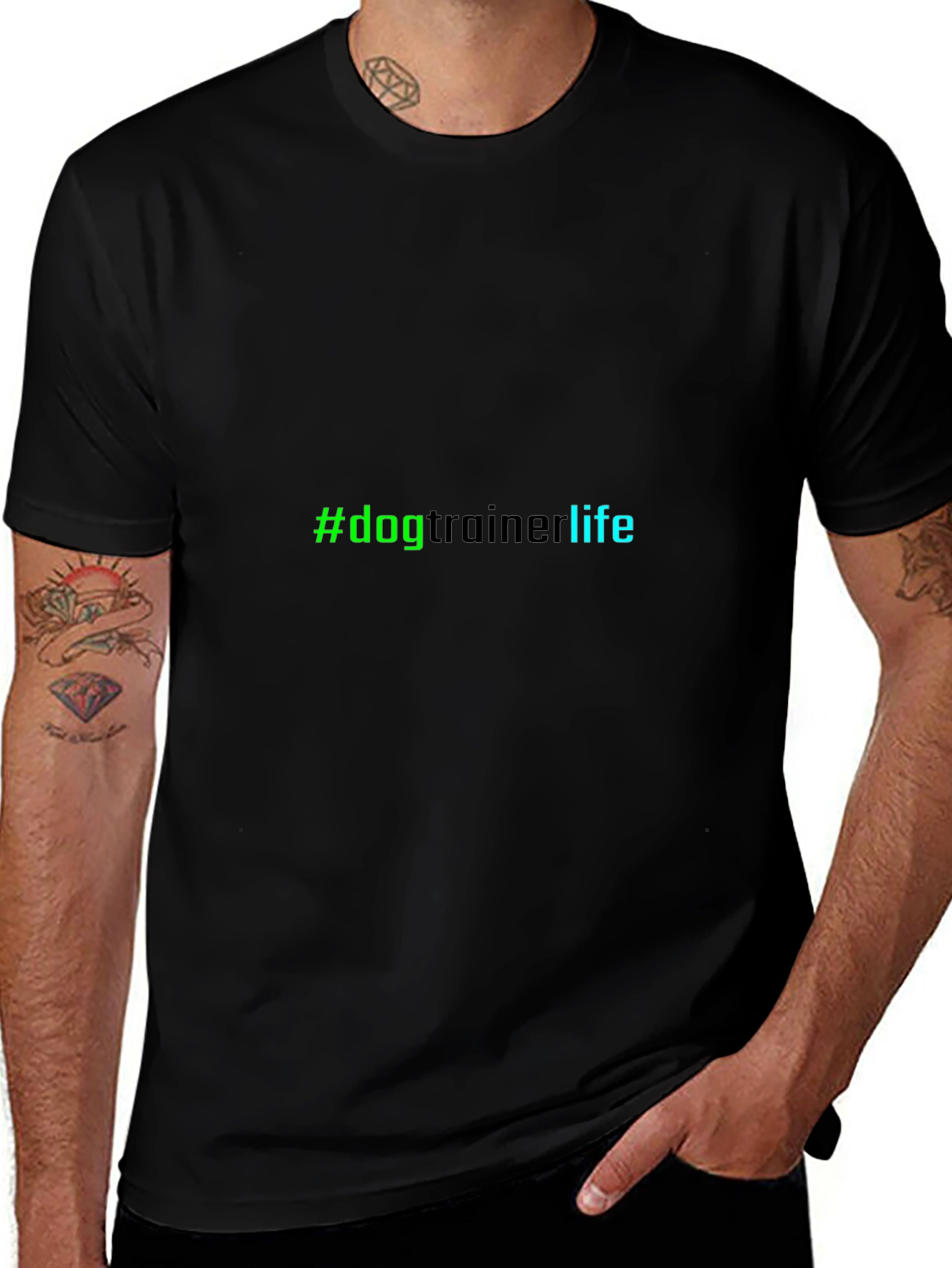 #dogtrainerlife Black Tee - Trainer Lifestyle Apparel