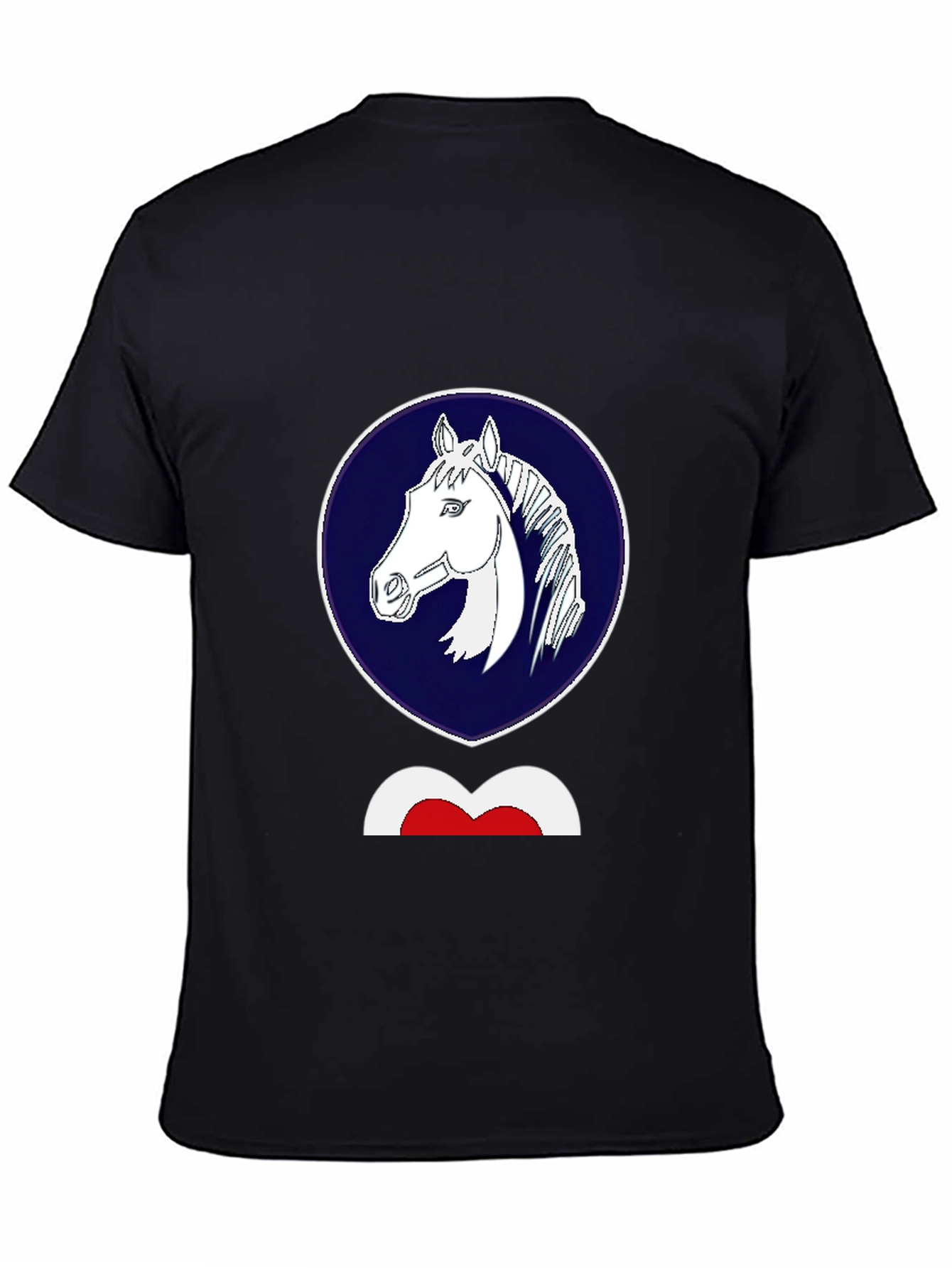 Horse Emblem Black T-Shirt