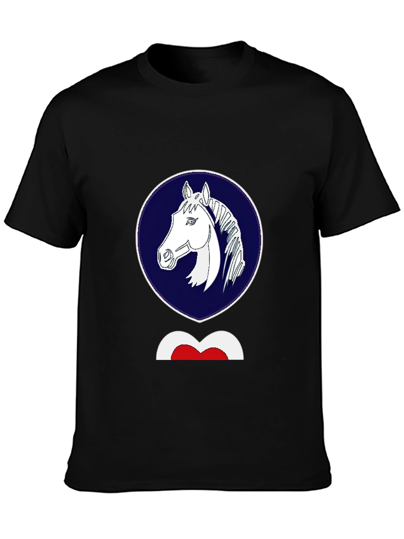 Horse Emblem Black T-Shirt