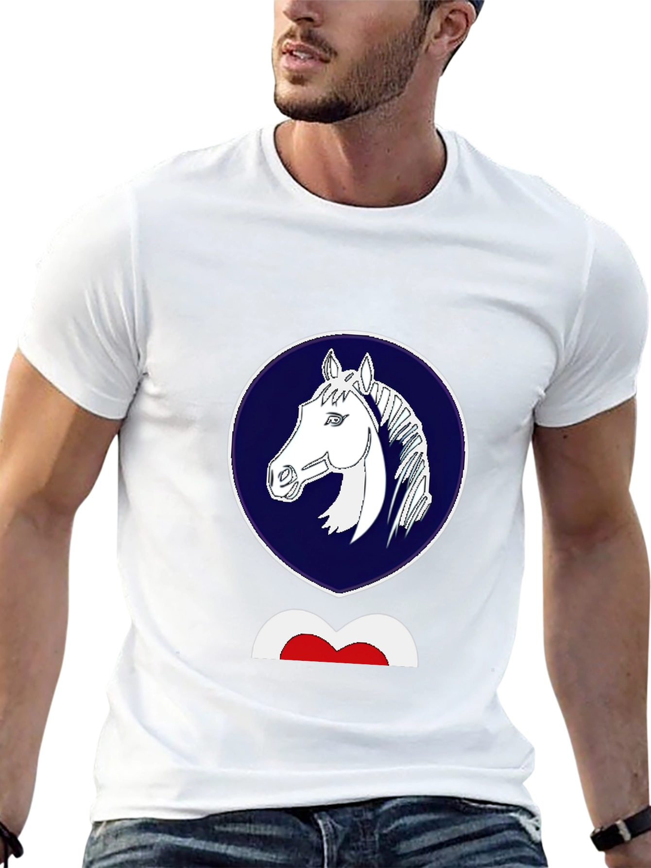 Horse Emblem Black T-Shirt