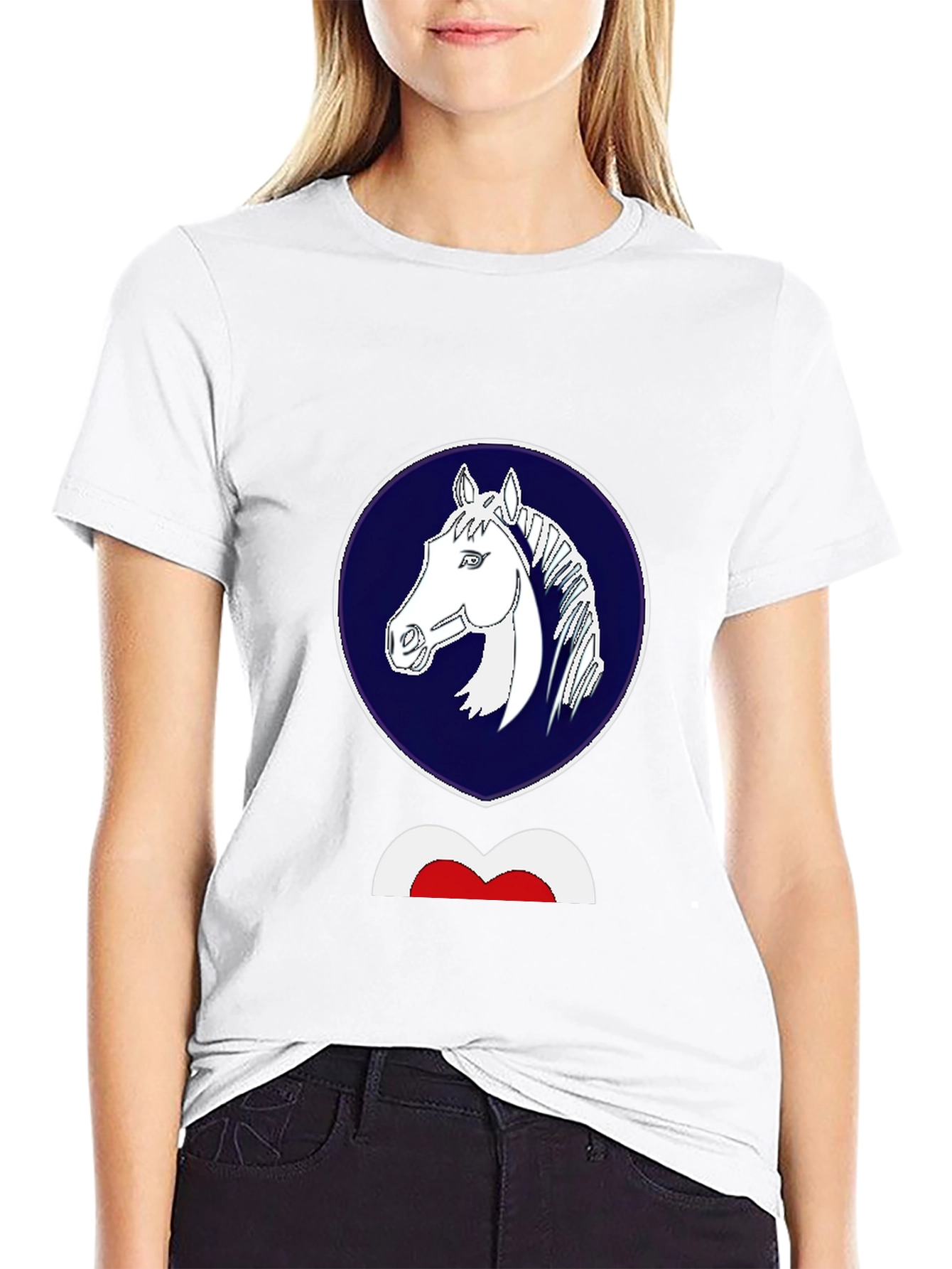 Horse Emblem Black T-Shirt