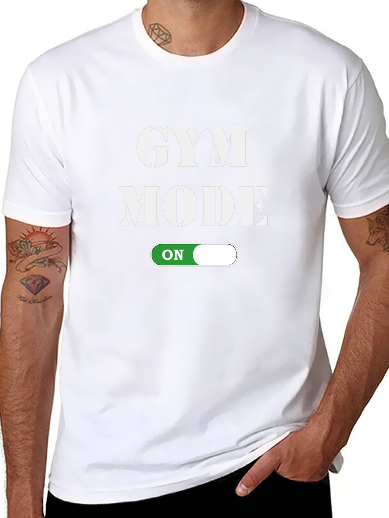 Gym Mode On Black Graphic T-Shirt