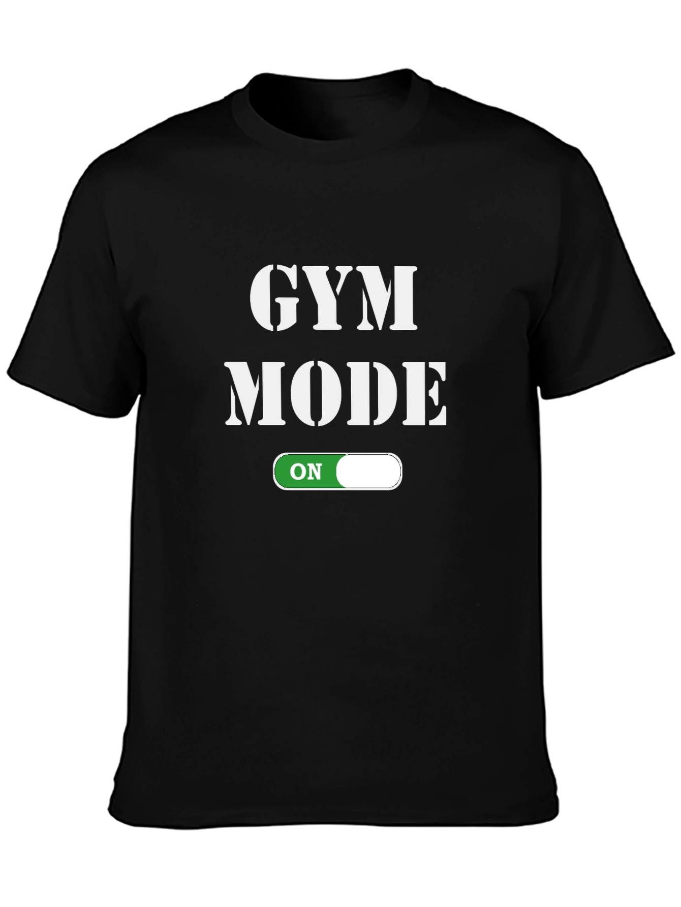 Gym Mode On Black Graphic T-Shirt