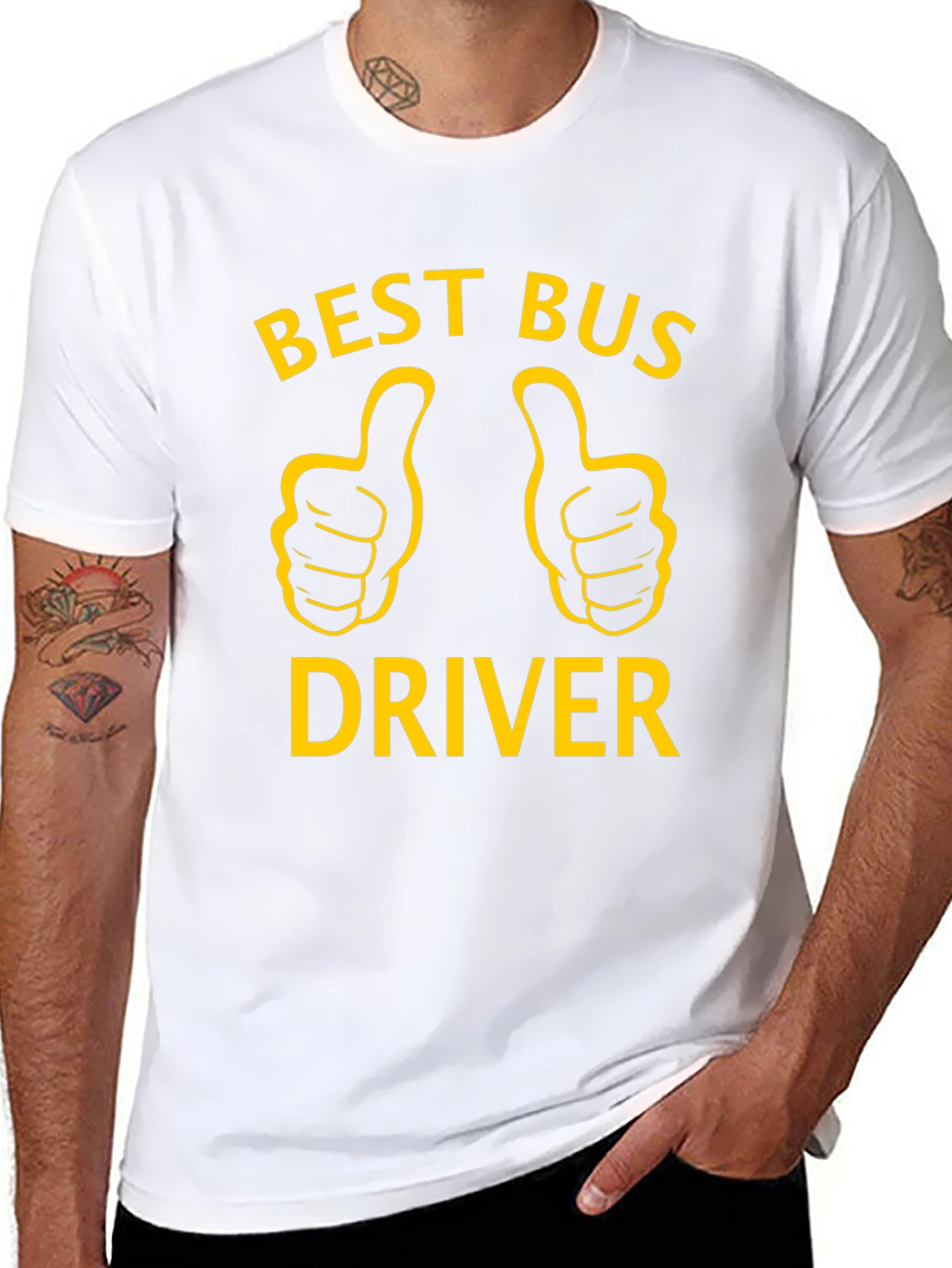 Best Bus Driver T-Shirt - Thumbs Up Graphic Tee